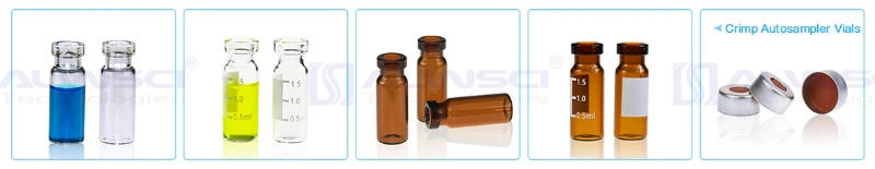 Alwsci 2ml Amber ND11 Crimp Autosampler Glass Vial 12*32mm