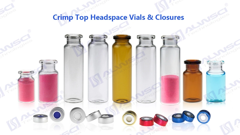 Alwsci 20ml Amber Short Crimp Neck Headspace Gc Glass Vial