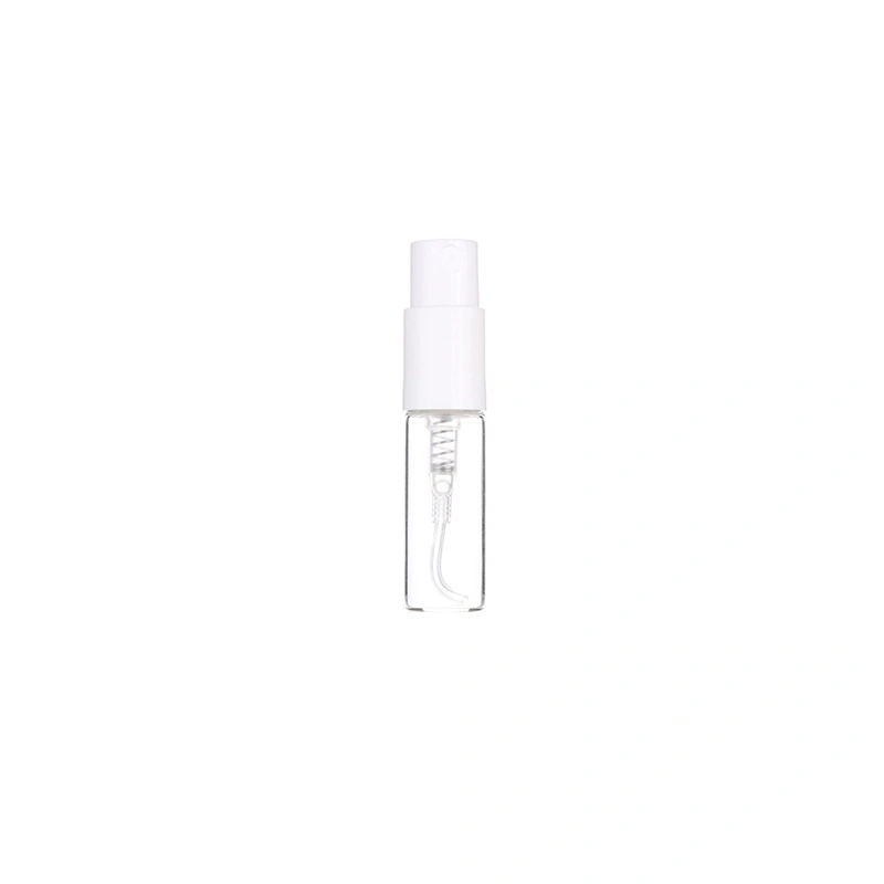 2ml 3ml White/Black Clear Mini Perfume Glass Bottle Empty Cosmetics Bottle Sample Thin Glass Vials Wholesale Crimp Neck
