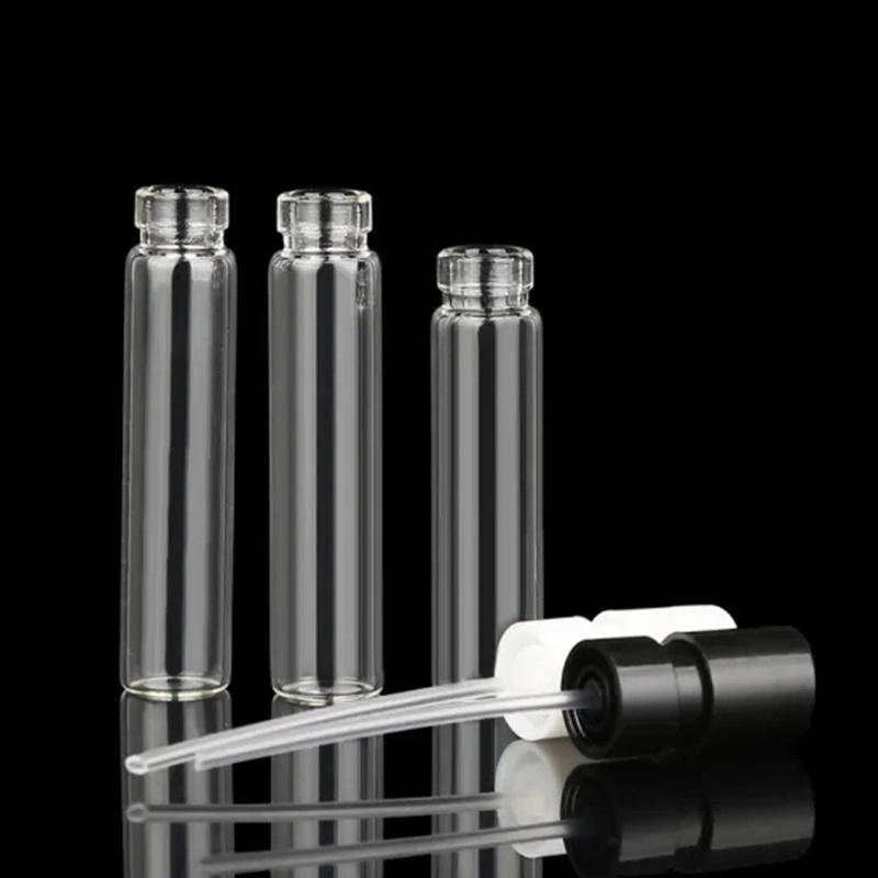 1ml 1.5ml 2ml Scintillation Vials, Borosilicate Glass, with Crimp Perfume Pump for Perfume