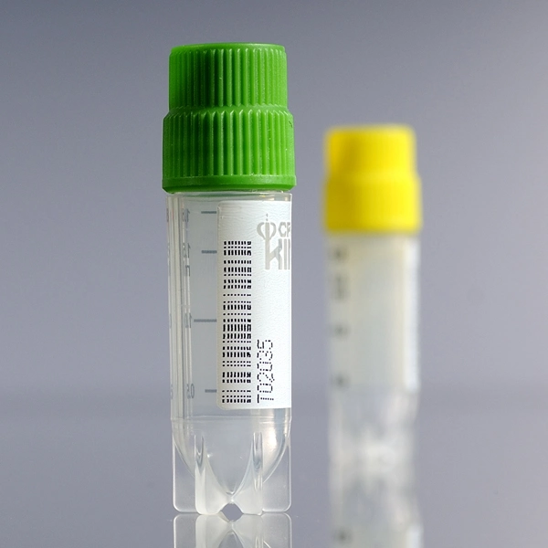 Laboratory Disposable Plastic PP 2.0ml External Thread Cryogenic Vials with Multi Codes Self-Standing Low Temperature Storage Ln Storage