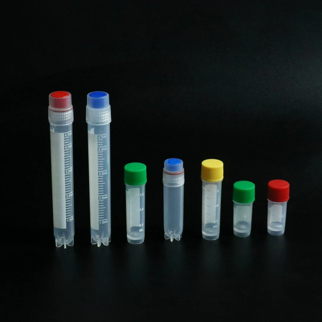 Conical PP Sample Liquid Nitrogen External Cryovials Micro Tubes Ultralow Temperature Cryogenic Storage Vials OEM
