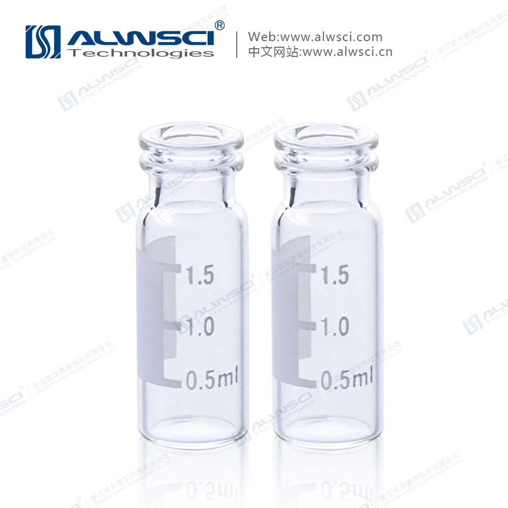 Alwsci Certified 2ml Glass Ultra Clean HPLC Vial ND11 Snap Neck Vial