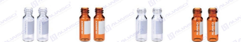 Alwsci Micro ND11 2ml Amber Snap Mouth Glassware Vials with Patch