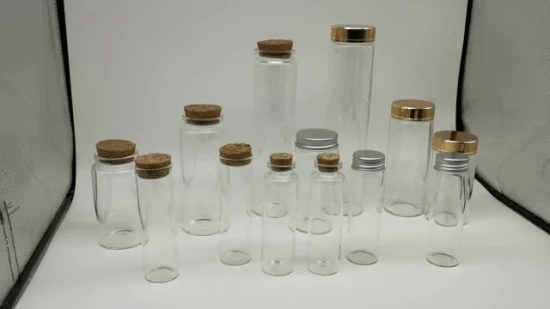 High Quality Empty Round Glass Vial for Storage with Cork