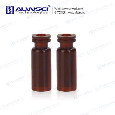 Lab 2ml 11mm 12X32mm PP Snap Top Amber Vial with 0.3ml Micro-Insert